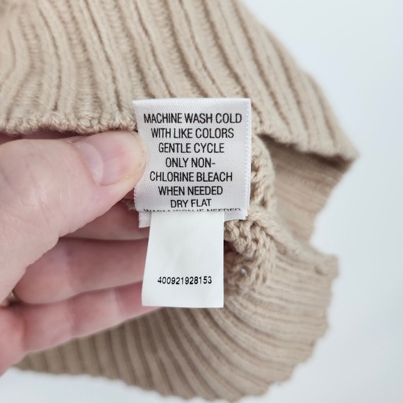 Light Tan Open Knit Sweater Vest Women Large Indie Grunge Goblin‎ Granola Earthy - Picture 7 of 8